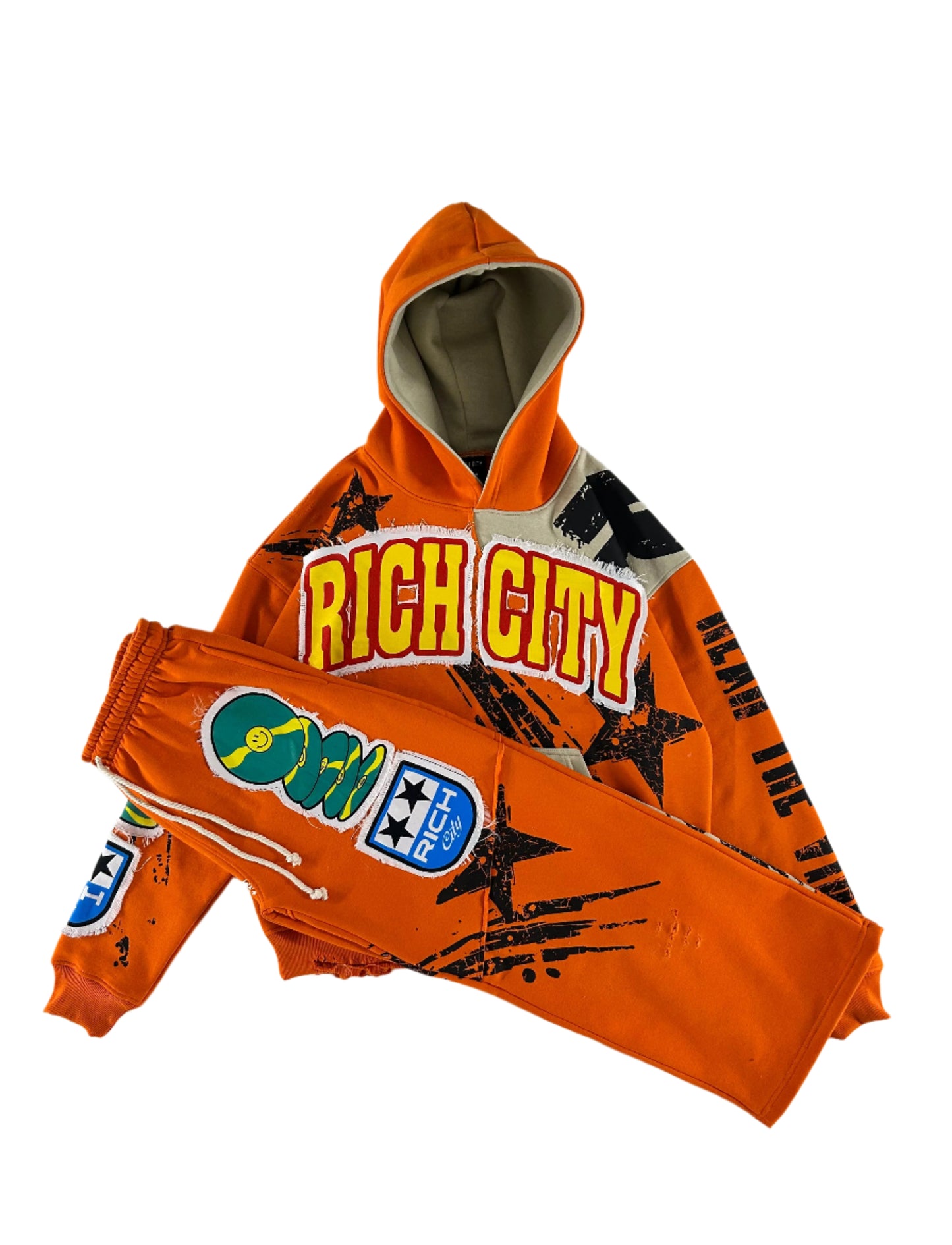 RICH CITY "RECORD STUDIOS" ORANGE SWEATSUIT (Final Sale)